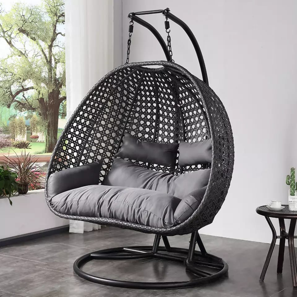 Harrington XL Double Hanging Egg Chair Dark Grey/Anthracite