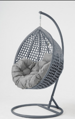 Harrington Single Hanging Egg Chair Grey