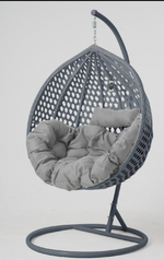 Harrington Single Hanging Egg Chair Grey