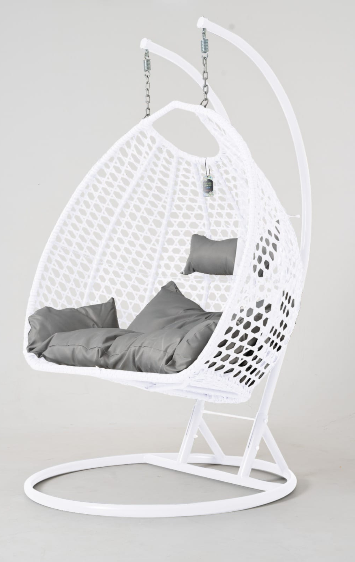 Harrington XL Double Hanging Egg Chair White