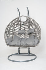 Harrington XL Double Hanging Egg Chair Grey