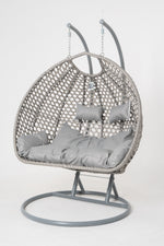 Harrington XL Double Hanging Egg Chair Grey