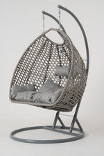 Harrington XL Double Hanging Egg Chair Grey