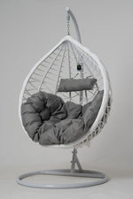 Heston Single Hanging Egg Chair White