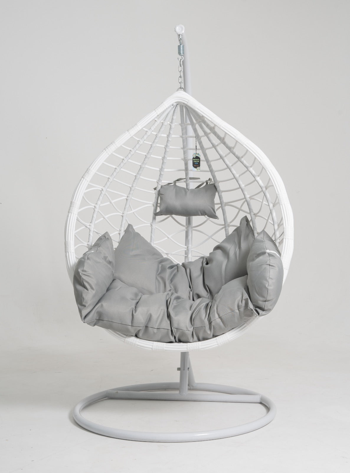 Heston Single Hanging Egg Chair White