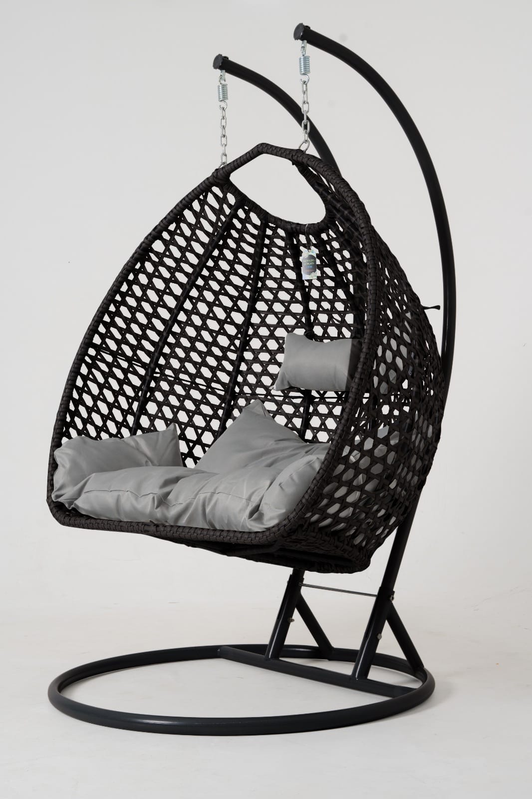 Harrington XL Double Hanging Egg Chair Black