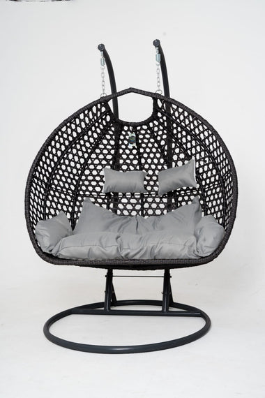 Harrington XL Double Hanging Egg Chair Black