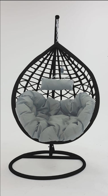 Heston Single Hanging Egg Chair Black