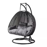 Harrington XL Double Hanging Egg Chair Black